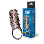 Дымчатая насадка на пенис с шипами и выпуклостями - 12,5 см. - Sex Expert - в Майкопе купить с доставкой