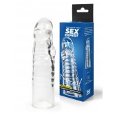 Прозрачная закрытая насадка на член - 15 см. - Sex Expert - в Майкопе купить с доставкой