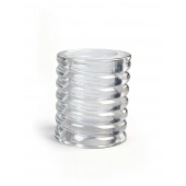 Прозрачная сквозная насадка на пенис с ребрышками - Sex Expert - в Майкопе купить с доставкой