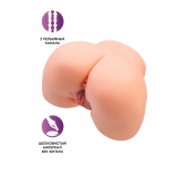 Телесный мастурбатор в форме попки с 2 любовными входами - No Name - в Майкопе купить с доставкой