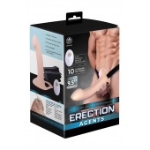 Телесный полый страпон с вибрацией Erection Agents - 24,1 см. - NMC - купить с доставкой в Майкопе