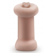 Телесный люминесцентный двусторонний мастурбатор Tasha - Blush Novelties - в Майкопе купить с доставкой