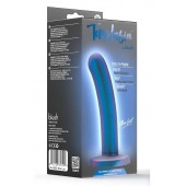 Синяя насадка с гладкой поверхностью Surrender 5.75 Inch Intermediate Pegging Dildo - 14,6 см. - Blush Novelties - купить с доставкой в Майкопе