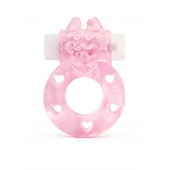 Розовое эрекционное виброкольцо в форме зайчика - 1137 - в Майкопе купить с доставкой