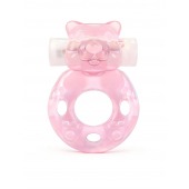 Розовое эрекционное виброкольцо в форме мишки - 1137 - в Майкопе купить с доставкой