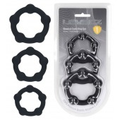 Набор из 3 эрекционных колец Beaded Silicone Cockring Set - Shots Media BV - в Майкопе купить с доставкой