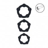 Набор из 3 эрекционных колец Beaded Silicone Cockring Set - Shots Media BV - в Майкопе купить с доставкой