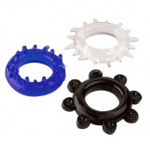 Набор из 3 эрекционных колец разного цвета и рельефа - Boys of Toys - в Майкопе купить с доставкой