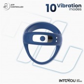 Синее интерактивное эрекционное виброкольцо Rank - Intoyou - в Майкопе купить с доставкой