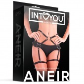 Черные стрепы на бёдра Aneir - Intoyou - купить с доставкой в Майкопе