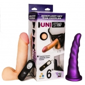 Вибрострапон с двумя насадками UniStrap - 18 и 18 см. - LOVETOY (А-Полимер) - купить с доставкой в Майкопе