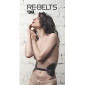 Пояс с клёпками Yona Black - Rebelts - купить с доставкой в Майкопе