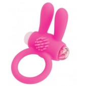 Розовое эрекционное виброкольцо A-toys с ушками - A-toys - в Майкопе купить с доставкой