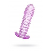 Гелевая фиолетовая насадка с шипами - 12 см. - Toyfa Basic - в Майкопе купить с доставкой