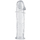 Гладкая прозрачная насадка с усиками под головкой - 12,5 см. - Toyfa Basic - в Майкопе купить с доставкой