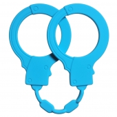 Голубые силиконовые наручники Stretchy Cuffs Turquoise - Lola Games - купить с доставкой в Майкопе
