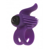 Эрекционное кольцо с подхватом мошонки и стимуляцией клитора Bullet Lastic Ring - Adrien Lastic - в Майкопе купить с доставкой