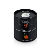 Массажная свеча с ароматом клубники Bougie de Massage Gourmande Fraise - 80 мл. - Plaisir Secret - купить с доставкой в Майкопе