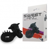 Чёрное эрекционное виброкольцо Sweet Ring с дельфинчиком - Baile - в Майкопе купить с доставкой