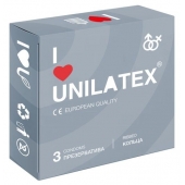 Презервативы с рёбрами Unilatex Ribbed - 3 шт. - Unilatex - купить с доставкой в Майкопе