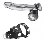 Утяжка для мошонки и пениса Cock Ring With 1  Ball Stretcher And Optional Weight Ring - BlueLine - купить с доставкой в Майкопе