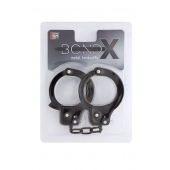 Чёрные наручники из листового металла BONDX METAL CUFFS BLACK - Dream Toys - купить с доставкой в Майкопе