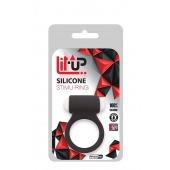 Чёрное эрекционное виброкольцо LIT-UP SILICONE STIMU RING 3 BLACK - Dream Toys - в Майкопе купить с доставкой