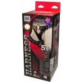 Пояс харнесс премиум класса WOMAN SIMPLEX(S) с 3 черными насадками - LOVETOY (А-Полимер) - купить с доставкой в Майкопе