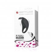 Чёрное эрекционное кольцо с вибрацией Rabbit Vibrator - Baile - в Майкопе купить с доставкой
