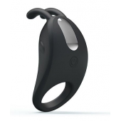 Чёрное эрекционное кольцо с вибрацией Rabbit Vibrator - Baile - в Майкопе купить с доставкой