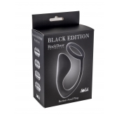 Чёрное эрекционное кольцо с анальной пробкой Button Anal Plug - Lola Games - в Майкопе купить с доставкой