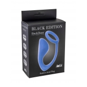 Синее эрекционное кольцо с анальной пробкой Button Anal Plug - Lola Games - в Майкопе купить с доставкой