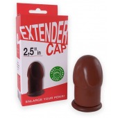 Коричневый латексный удлинитель пениса 2.5 in - Sitabella - в Майкопе купить с доставкой