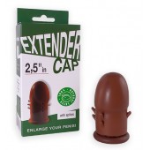 Коричневый латексный удлинитель пениса 2.5 in с шипиками - Sitabella - в Майкопе купить с доставкой