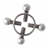 Серебристые зажимы для сосков на винтах - ToyFa - купить с доставкой в Майкопе