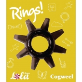 Чёрное эрекционное кольцо Rings Cogweel - Lola Games - в Майкопе купить с доставкой