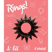 Чёрное эрекционное кольцо Rings Cristal - Lola Games - в Майкопе купить с доставкой