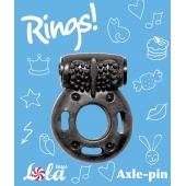 Черное эрекционное кольцо с вибрацией Rings Axle-pin - Lola Games - в Майкопе купить с доставкой