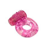 Розовое эрекционное кольцо с вибрацией Rings Axle-pin - Lola Games - в Майкопе купить с доставкой