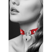 Красный чокер с замком в форме сердца - Bijoux Pour Toi - купить с доставкой в Майкопе
