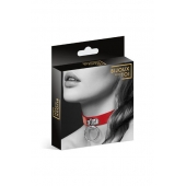 Красный узенький чокер с кольцом - Bijoux Pour Toi - купить с доставкой в Майкопе