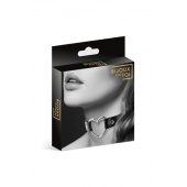 Чёрный чокер с кольцом в форме сердца - Bijoux Pour Toi - купить с доставкой в Майкопе