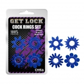 Набор из 4 синих колец Get Lock - Chisa - в Майкопе купить с доставкой
