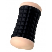 Двухсторонний мастурбатор JOS JANICE в черном цилиндре - JOS - в Майкопе купить с доставкой