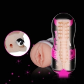 Мастурбатор-вагина Sex In A Can Vibra Vagina Tunnel - Lovetoy - в Майкопе купить с доставкой