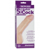 Насадка-реалистик для трусиков Vac-U-Lock 5  Realistic - 12,7 см. - Doc Johnson - купить с доставкой в Майкопе