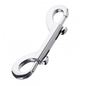 Серебристый двухсторонний карабин TOYFA Metal - ToyFa - купить с доставкой в Майкопе