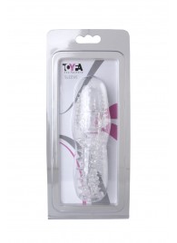 Прозрачная насадка с шишечками и шипами - 13,5 см. - Toyfa Basic - в Майкопе купить с доставкой