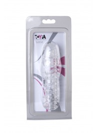 Прозрачная, закрытая насадка с шипами и точками - 13,5 см. - Toyfa Basic - в Майкопе купить с доставкой