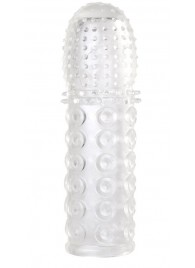 Прозрачная закрытая гелевая насадка - 13,5 см. - Toyfa Basic - в Майкопе купить с доставкой